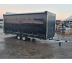 Remorque porte-voitures 620 x 210 x 240 cm avec rideaux coulissants sur 2 côtés, poids total autorisé en charge jusqu'à 3 500 kg, transporteur universel – Image 18