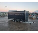 Remorque porte-voitures 620 x 210 x 240 cm avec rideaux coulissants sur 2 côtés, poids total autorisé en charge jusqu'à 3 500 kg, transporteur universel – Image 16