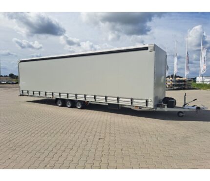 Remorque porte-voitures STIM avec rideau coulissant, PTAC 3500 kg, avec treuil électrique