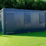 Container bureau /6x3 mètres avec fenêtres sur le côté long droit