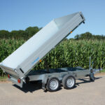 Remorque porte-voitures avec benne basculante arrière HKCR 2731/186, 2700 kg, surface de chargement 3,19 x 1,86 m