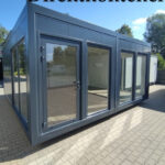 Conteneur social de bureau 6 × 6 m -36 m² avec WC et kitchenette