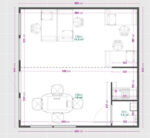 Conteneur social de bureau 6 × 6 m -36 m² avec WC et kitchenette – Image 11
