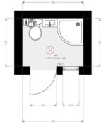 Sanitär-WC-Duschcontainer mit Boiler und Kippfenster – Bild 11