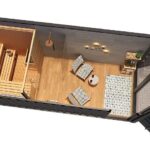 Conteneur Sauna de 15 m² avec espace de repos « clé en main »