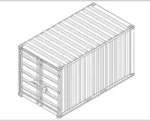Conteneur 15 pied avec installation électrique,grilles d'aération et verrou clef – Image 6