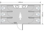 Container sanitaires 6,00 m 6 Toilettes 2 Lavabos – Image 7