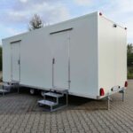Remorque Sanitaire double 5 WC 3 Urinoirs 6×2,40 mètres