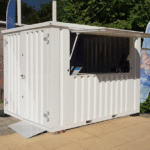 XL faltbarer Barbehälter 4 x 2 Meter RAL 9016