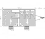 Remorque sanitaire 4 WC 4 urinoirs 2 lavabos – Image 3