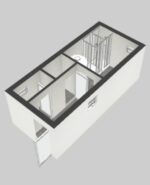 Conteneur sanitaire 6,06 × 2,44 m – 2 douches, 2 WC, 2 urinoirs, 5 lavabos – Image 8