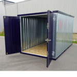 Conteneur démontable bleu acier 3 x 2 mètres – avec double porte – Image 4