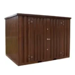 Container imitation bois 3 x 2 mètres – avec double porte grand coté