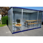 Abri de Jardin 4 x 2 mètres ouvert sur le côté long 16ft RAL5011 – Image 2