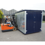Conteneur démontable bleu acier 3 x 2 mètres – avec double porte – Image 3